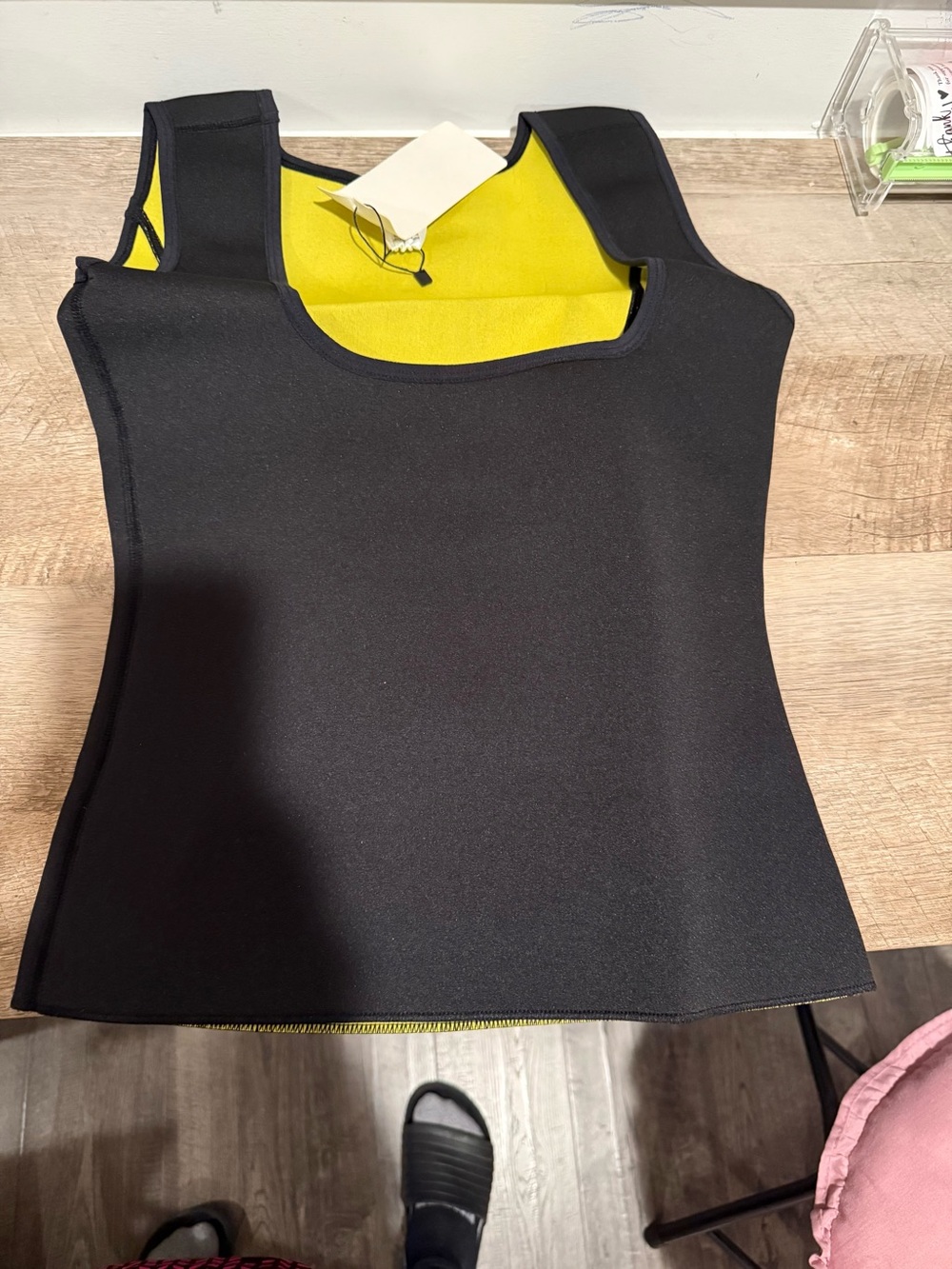 Black Thermal Waist Trainer Vest Size L